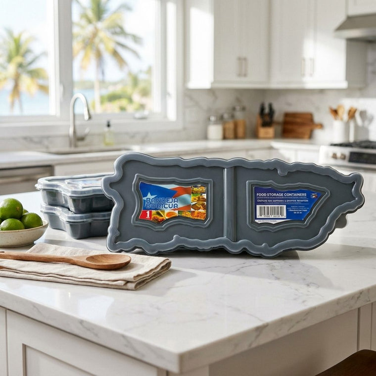 Bandeja Boricua - Food Storage Containers 1pc/25oz