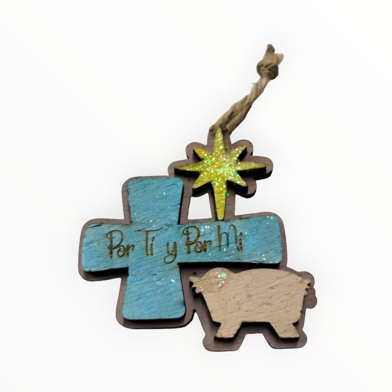 Artesanía en Madera - Ornamentos en Cruz Nacimiento