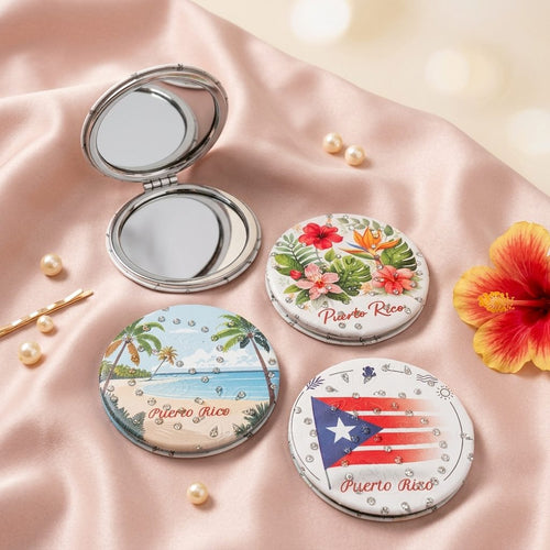 Souvenir - Round Pocket Mirror | Puerto Rico