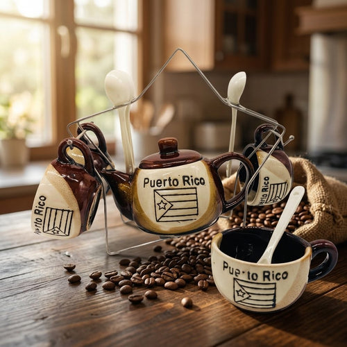 Souvenir de Puerto Rico - 9pcs Coffee Set
