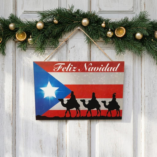 Tres Reyes Magos (3 Kings)- Placa de Madera para Colgar