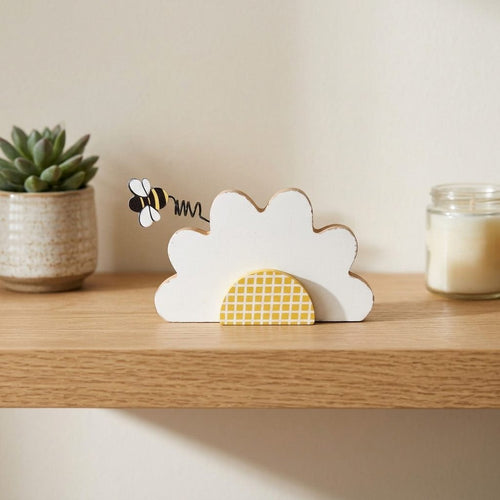 Placa de Mesa, Estilo Flores con Detalle en Alambre