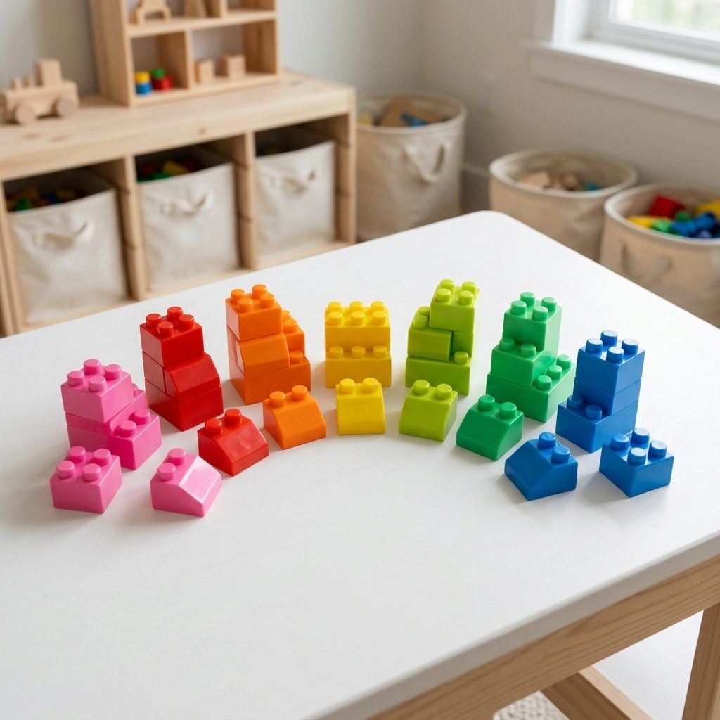 Creative Bricks – Set de 22 Bloques de Construcción Coloridos