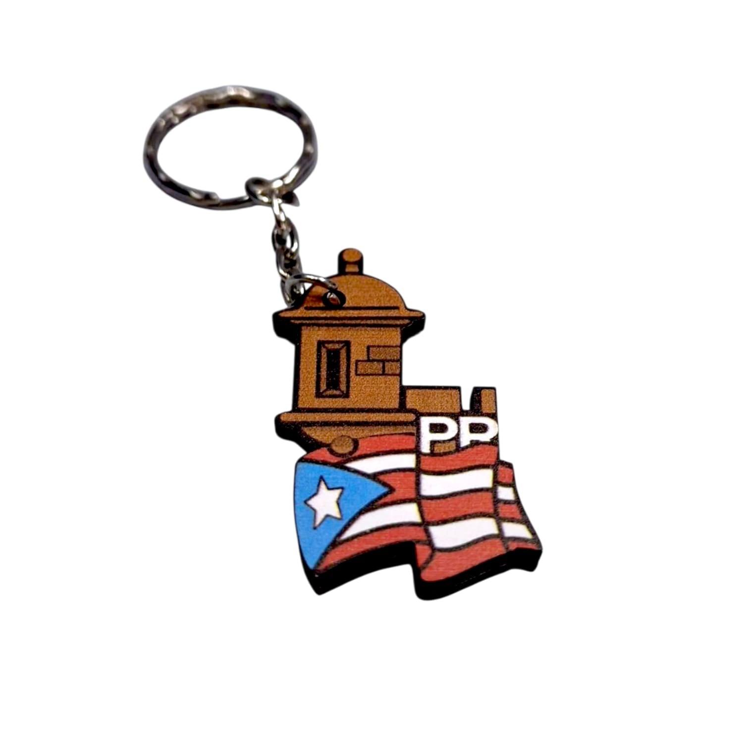 Souvenir de Puerto Rico- Llavero Madera PR.