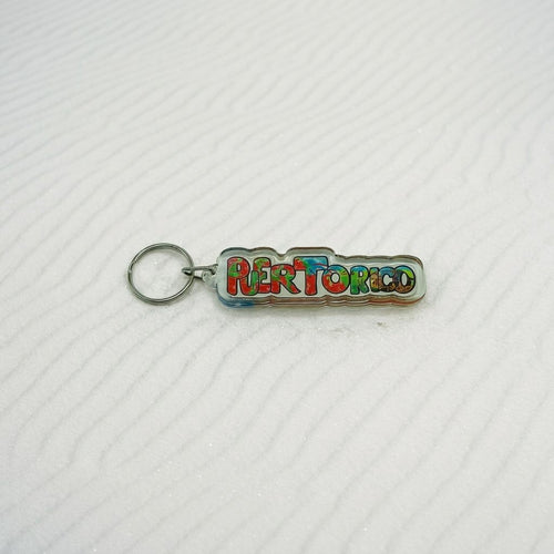Souvenir de Puerto Rico | Llavero Plástico- ''Puerto Rico''