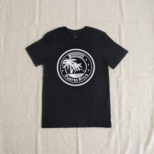 Souvenir de Puerto Rico - Camisas Negras con Logo sobre Puerto Rico T-SHIRT (Size Niño)