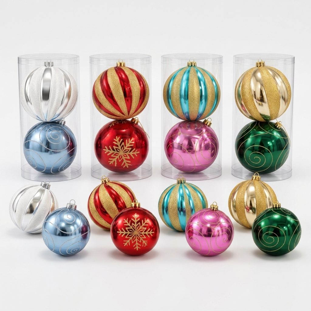 Esferas Navideñas GRANDES | Set de 2 Piezas - Variedad a Escoger
