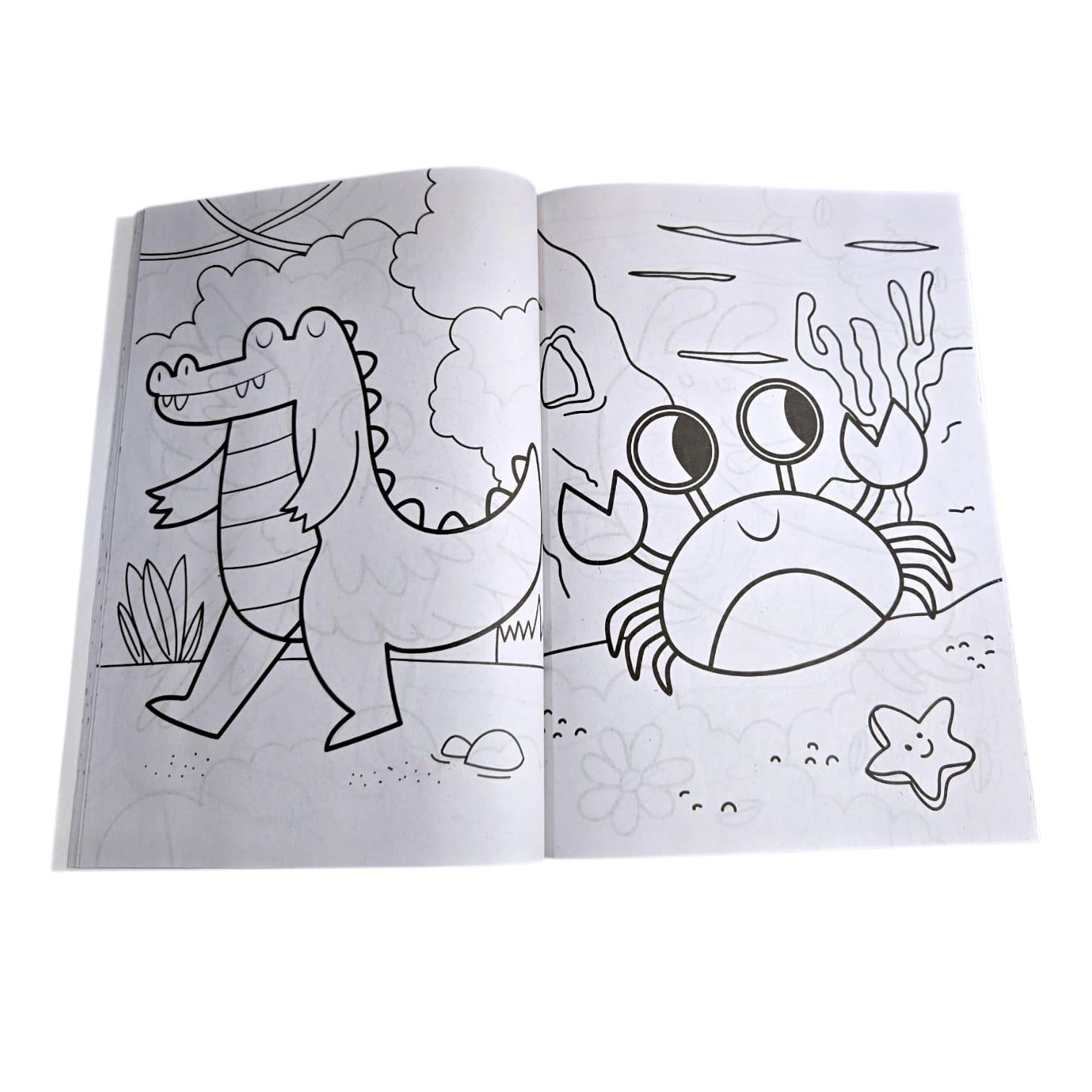 Libro de Colorear- Reino Animal / Súper Animales – 80 Páginas | Diversión Infantil.