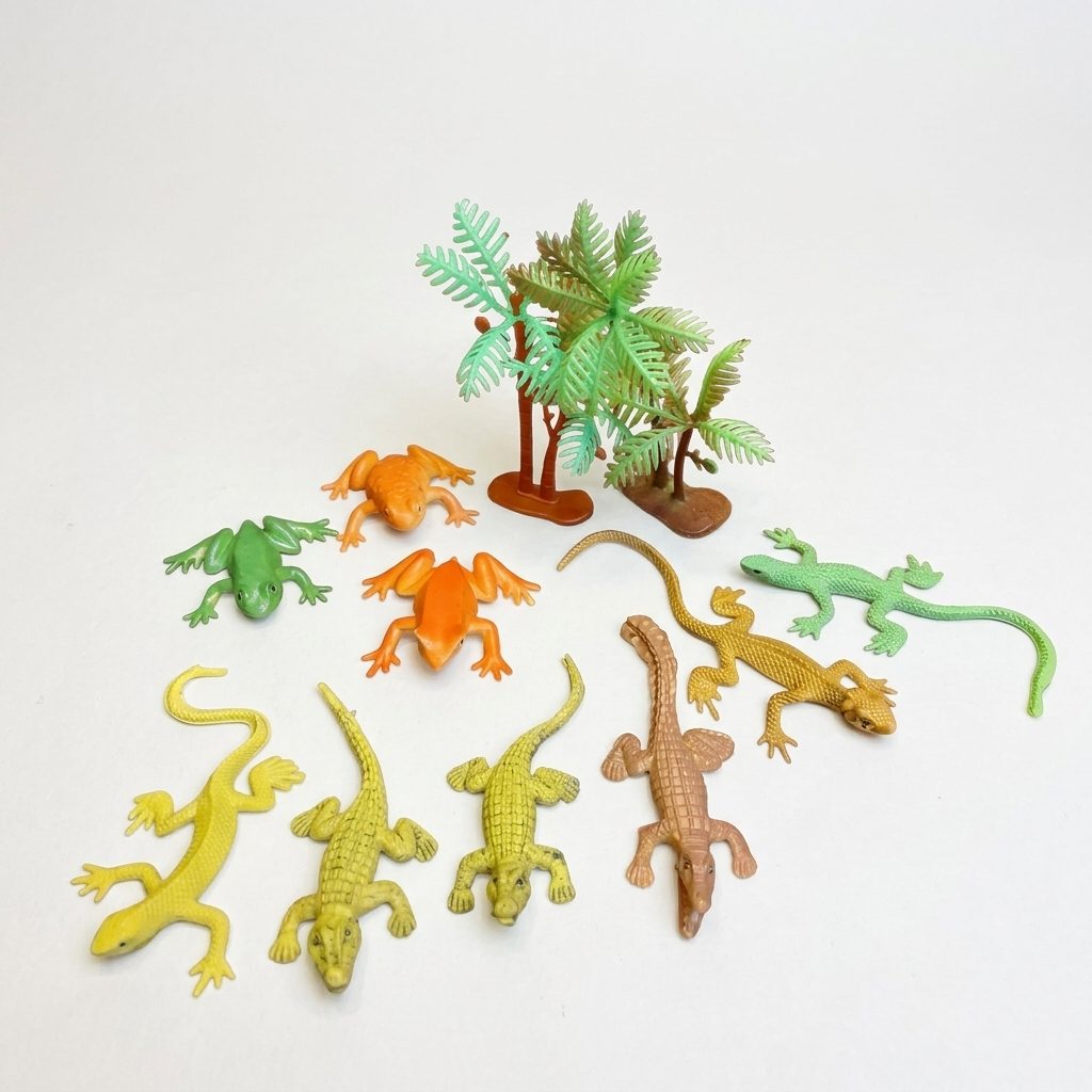 Set de Reptiles y Anfibios con Accesorios de Hábitat