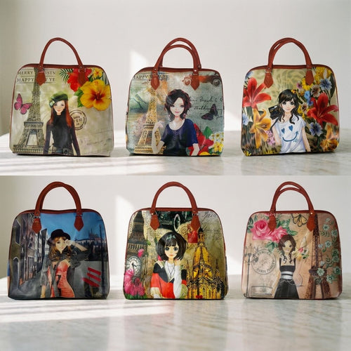Bolso Grande con Diseño de Muñecas "Fashion"