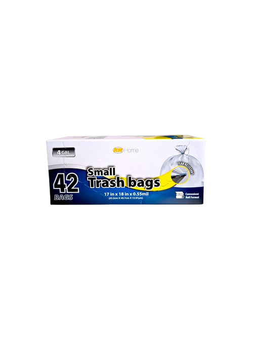 AW Home- 4 Gal Small Trash Bags (42 Bags)
