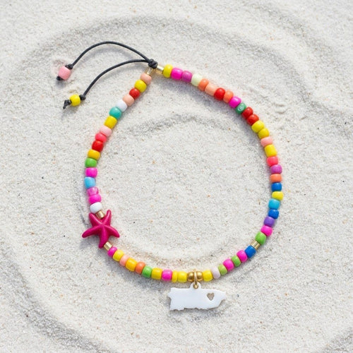 Artesanía de Puerto Rico- Tobillera PR souvenir