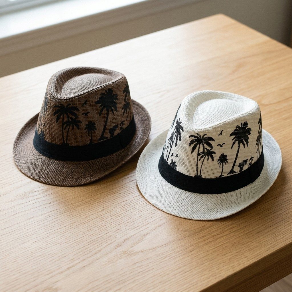 Fedora Tropical - Diseño de Palmas en la Copa
