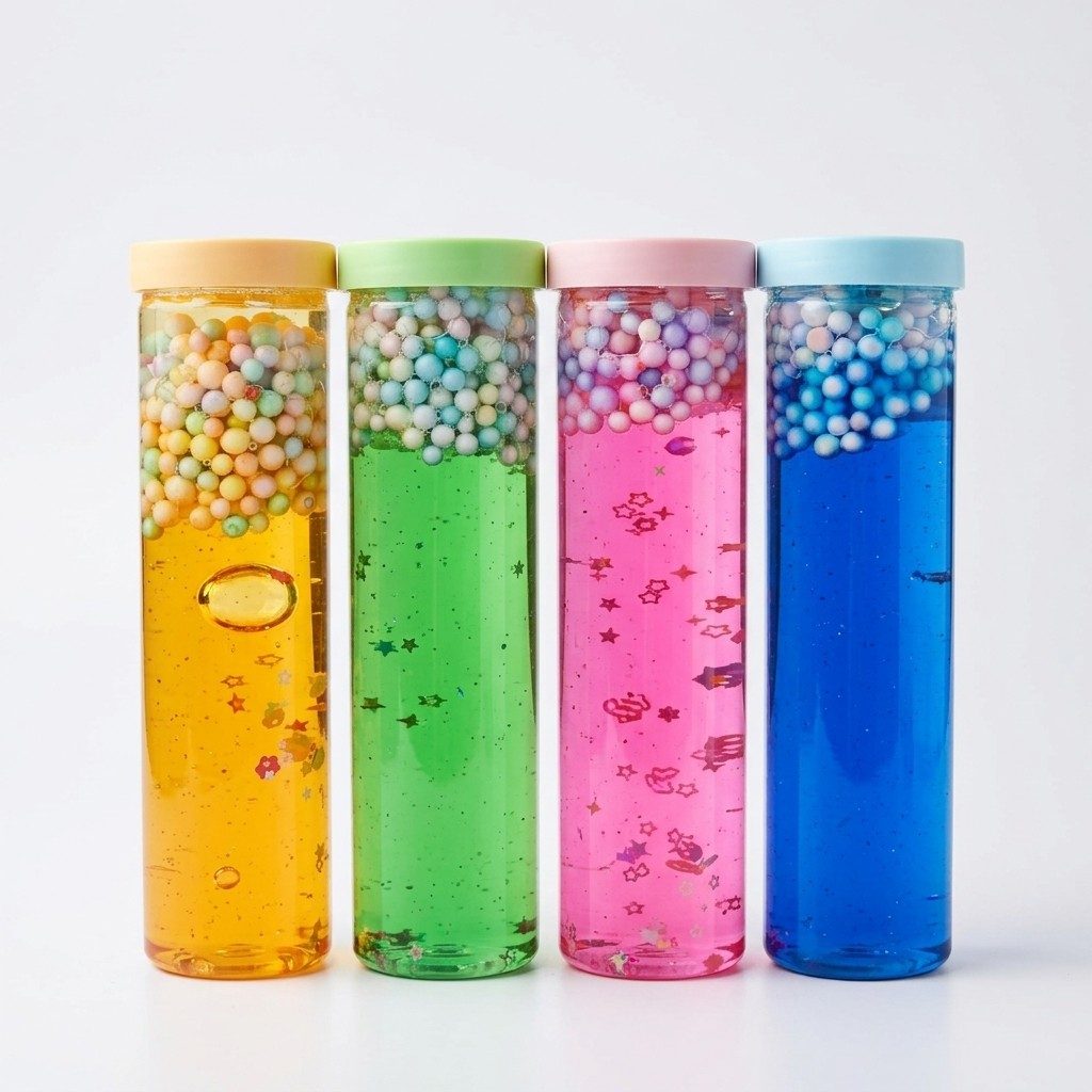 Foam Bead Glitter Slime Tubes