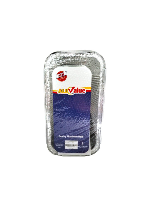 All Value- 3pcs Molde de Aluminio de Alta Calidad 8.58" x 4.49" x 2.36"