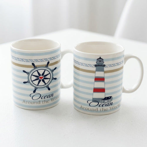 Tazas de Café en Cerámica ''Ocean Around the World'' 11oz