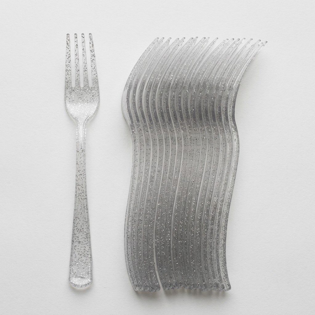 Appetizer Disposable Fork / Bright Clear - 18pcs