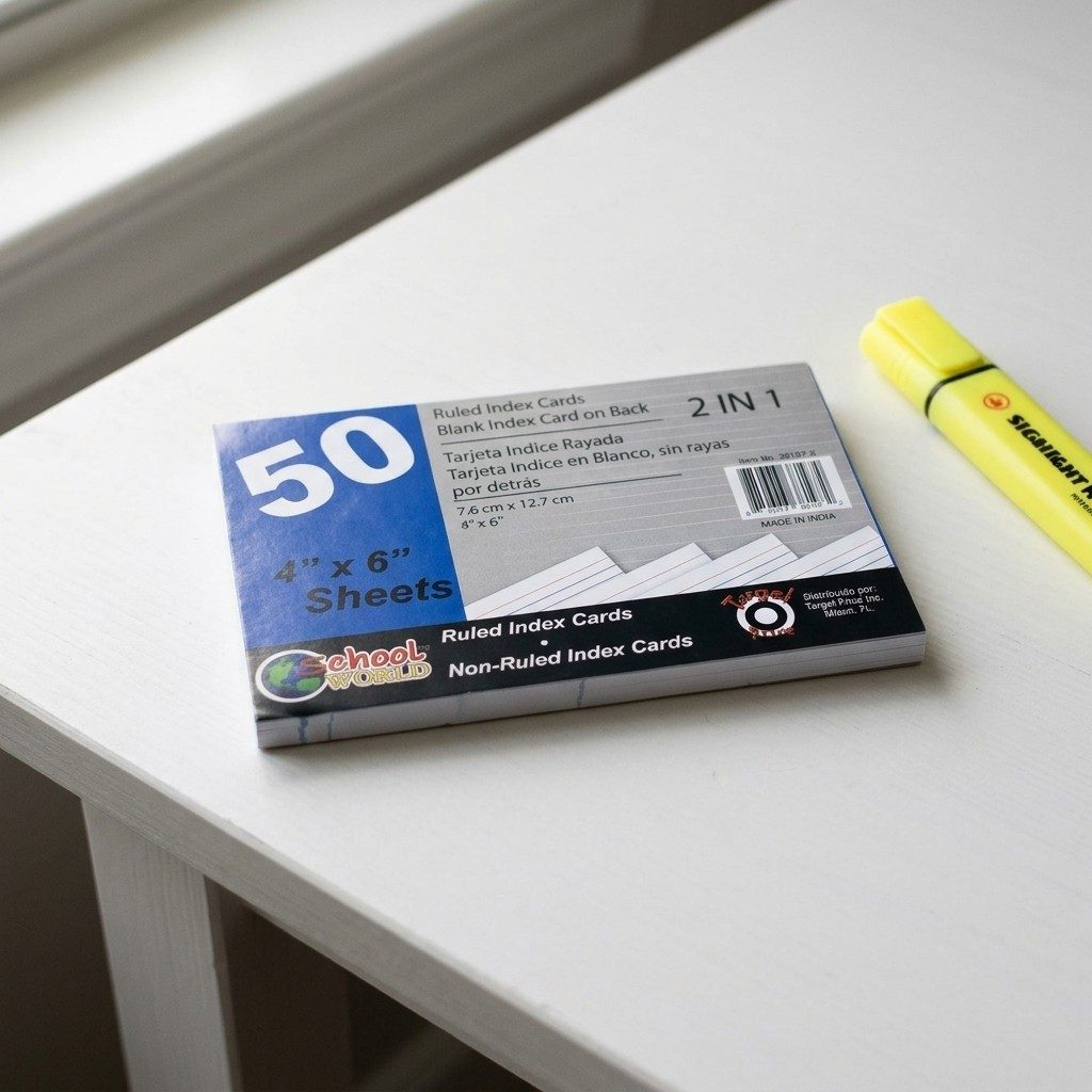 50 Tarjetas Índice Rayada