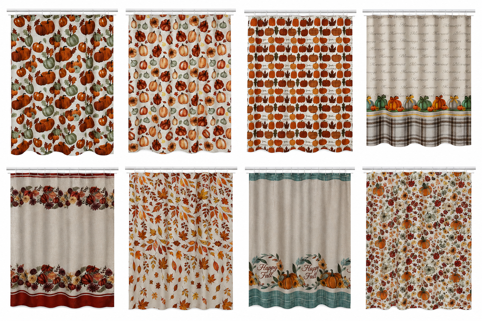 Otoño - Printed Shower Curtain & Shower Curtain Liner