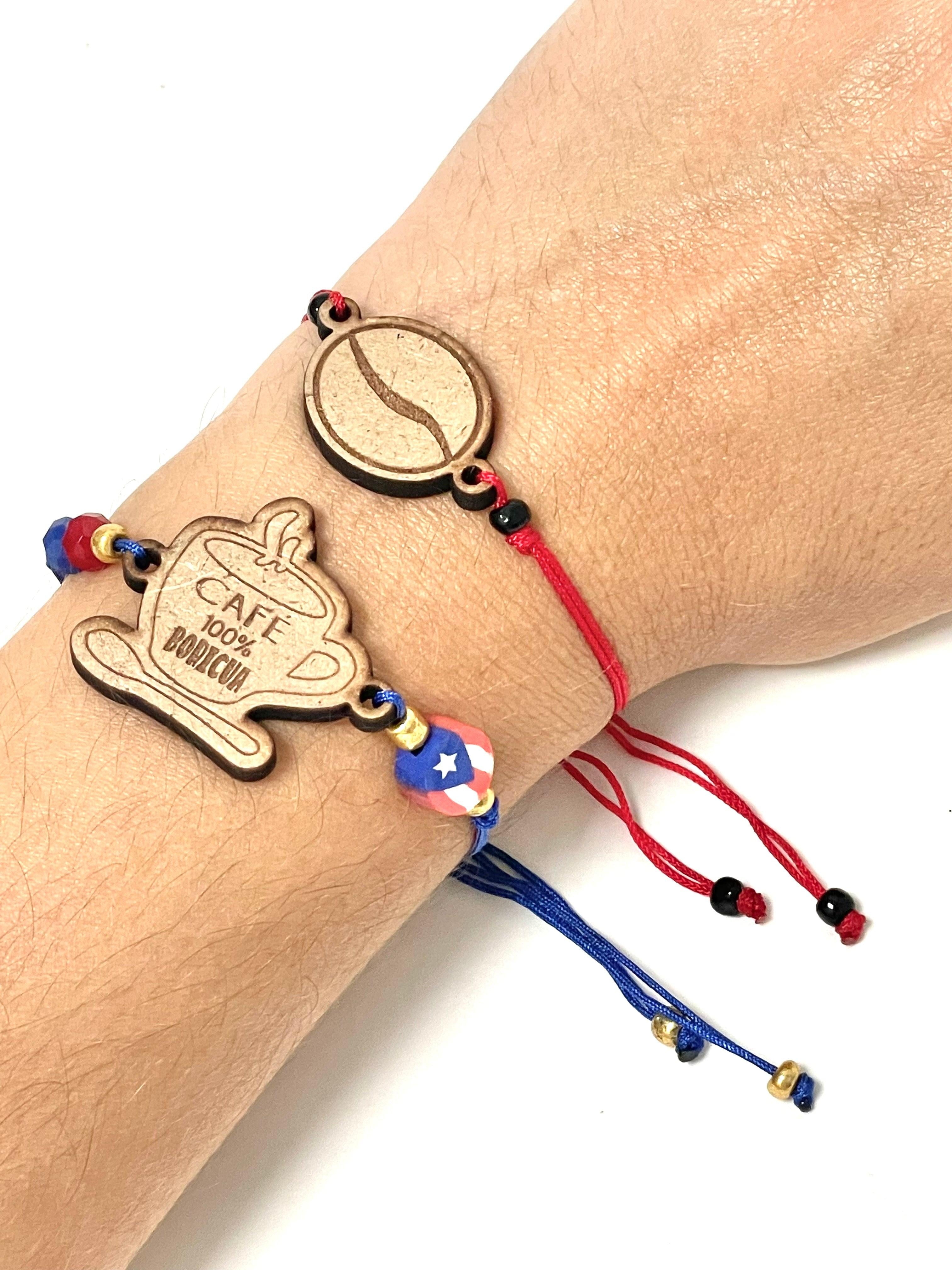 Artesanía de Puerto Rico- Pulseras 2PC ajustables PR souvenirs