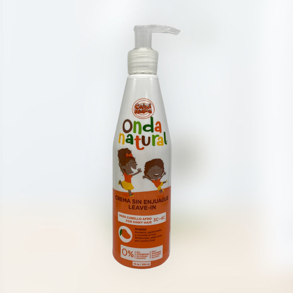 Onda Natural - Crema sin Enjuague (Leave-in) de Mango para Cabello Afro ¡ESPECIAL PARA NIÑOS!