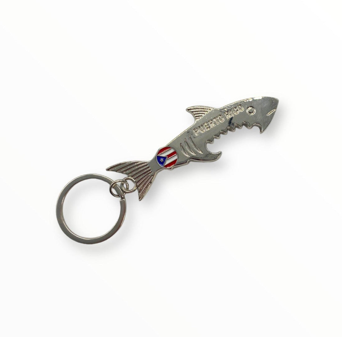 Puerto Rico Souvenirs - Metal Shark Keychain / Bottle Opener