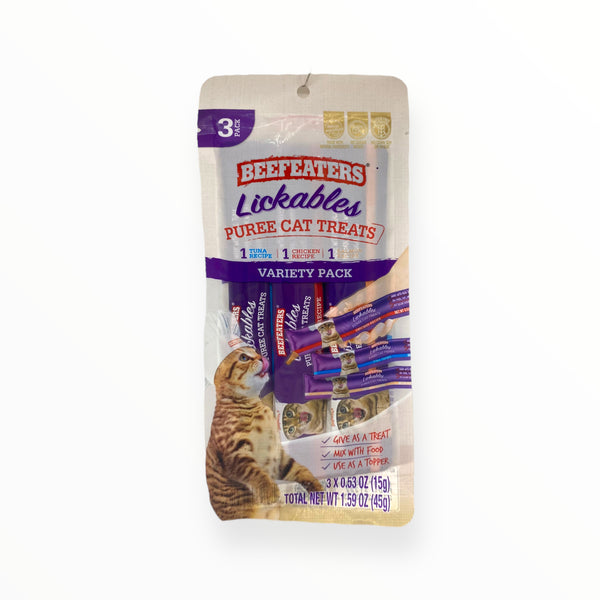 Beefeaters - Lickables Puree Cat Treat 3pcs (VARIETY PACK)