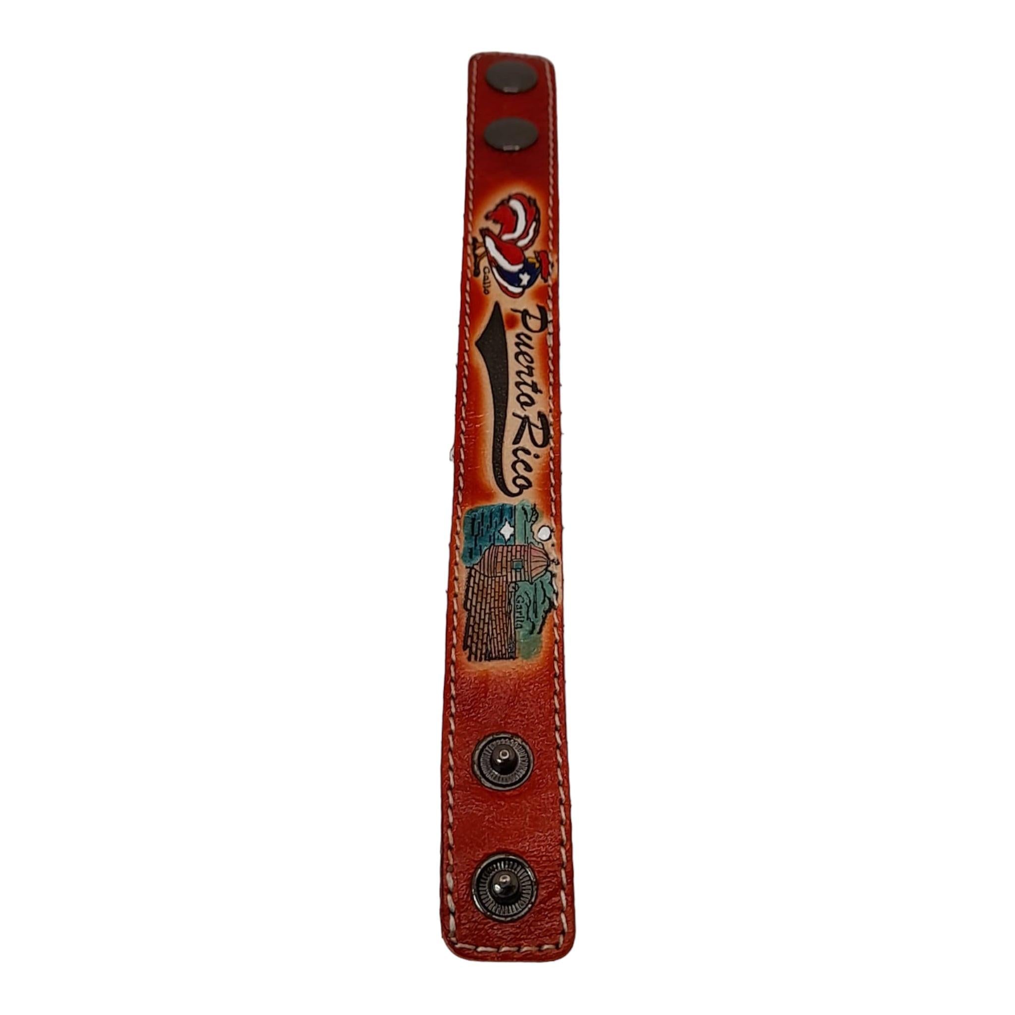 Souvenir de PR - Pulsera de Cuero (Medium)