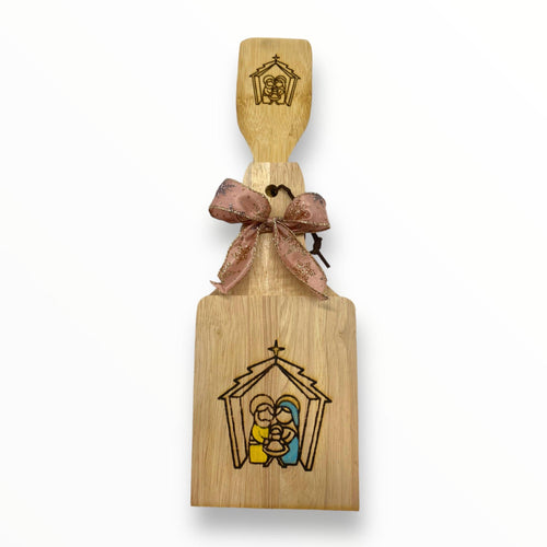 Wood Crafts - Tostonera and Spoon Set A (Puerto Rico/Christmas)