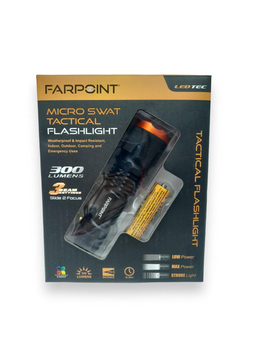 FARPOINT - Micro Swat Tactical Flashlight 300 Lumens