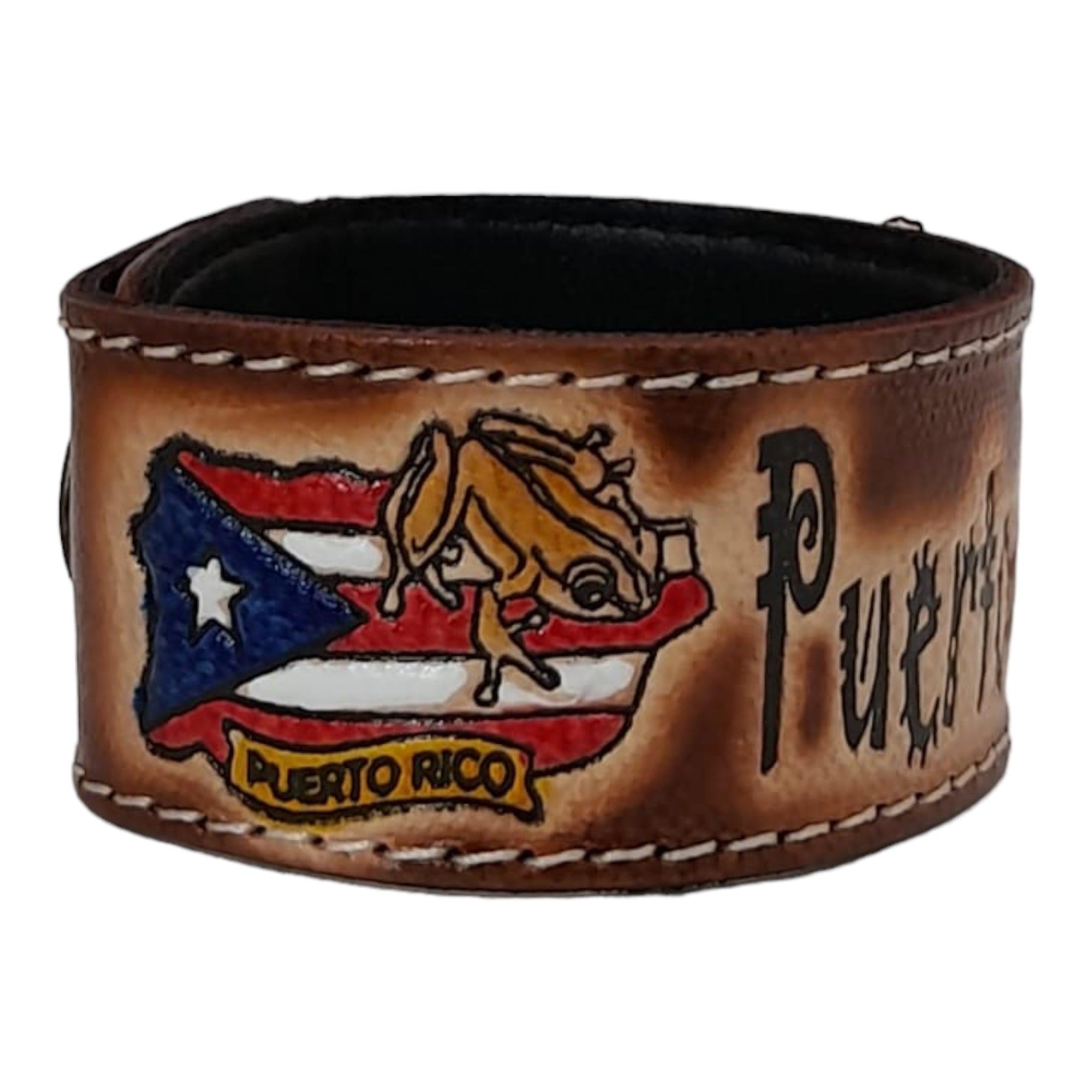 Souvenir de PR - Pulsera de Cuero (Large)