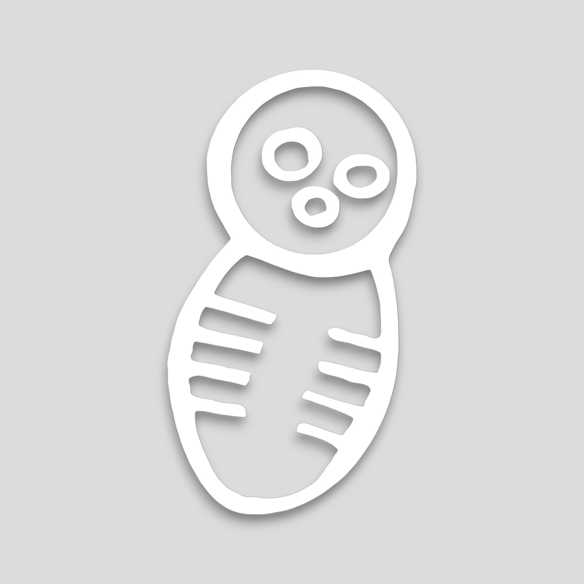 Souvenirs de Puerto Rico - Stickers (Símbolos Taínos Blancos) *NO INCLUYE EL VASO*