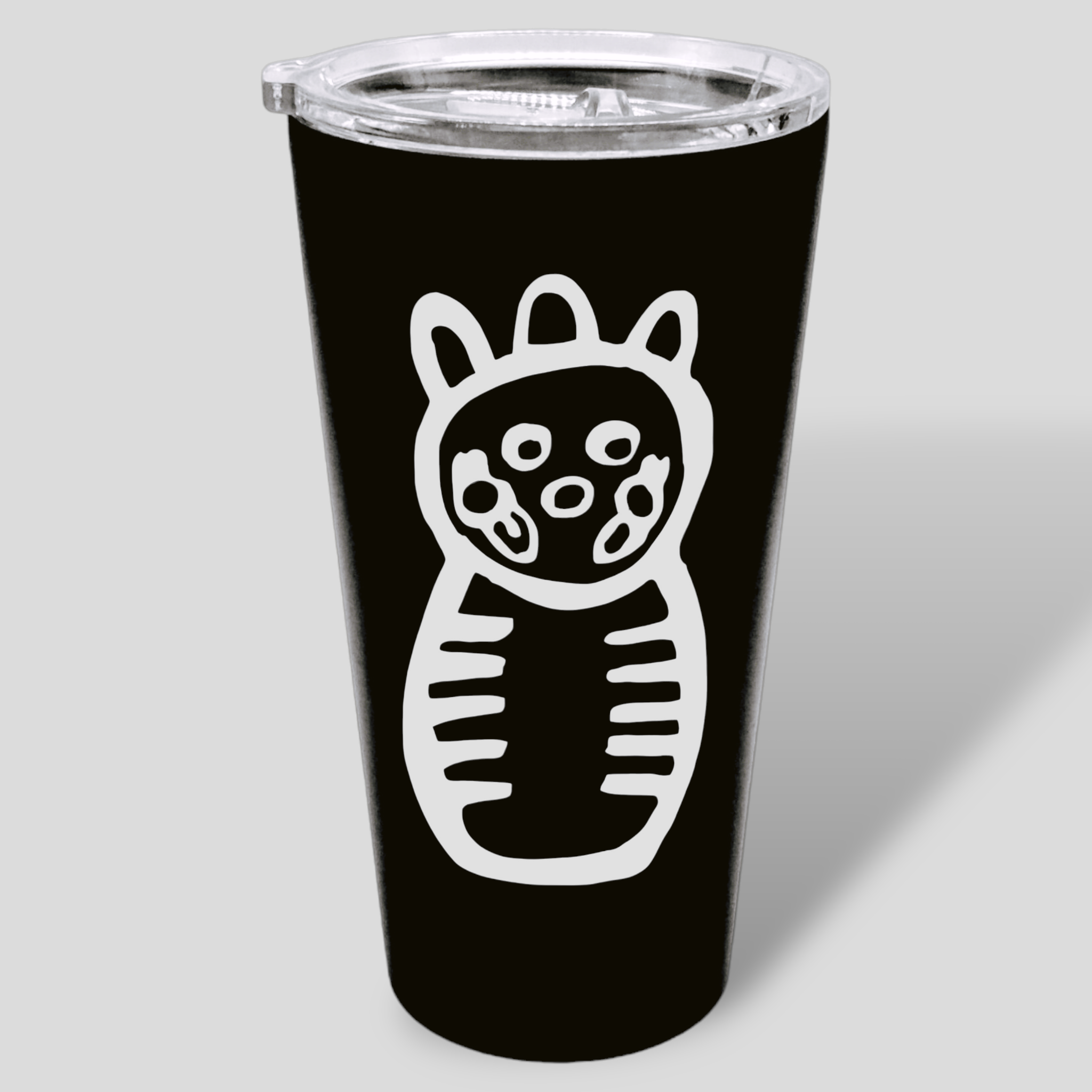 Souvenirs de Puerto Rico - Stickers (Símbolos Taínos Blancos) *NO INCLUYE EL VASO*