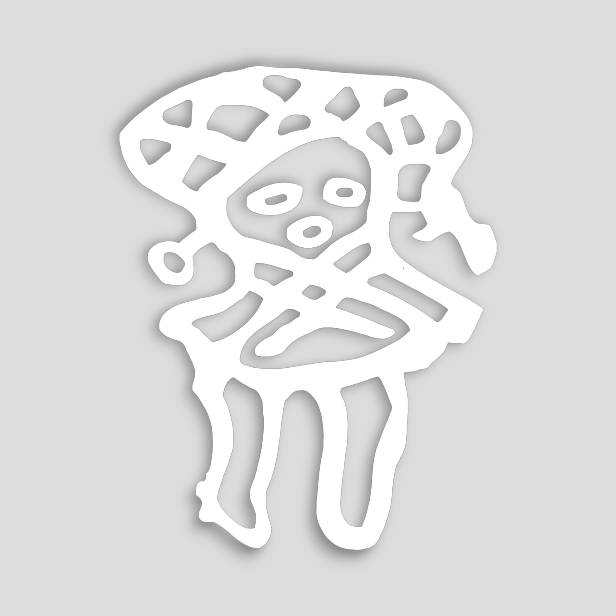 Souvenirs de Puerto Rico - Stickers (Símbolos Taínos Blancos) *NO INCLUYE EL VASO*