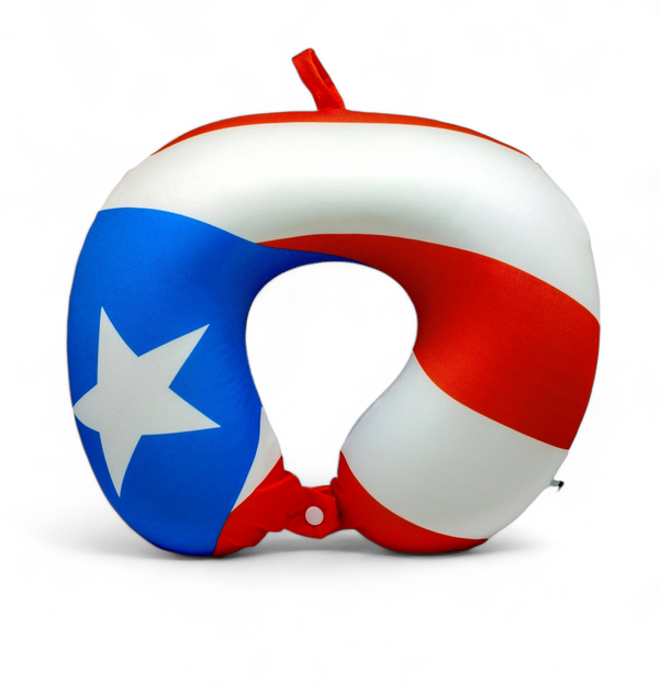 Souvenirs de Puerto Rico - Almohada de Viaje con Bandera de Puerto Rico