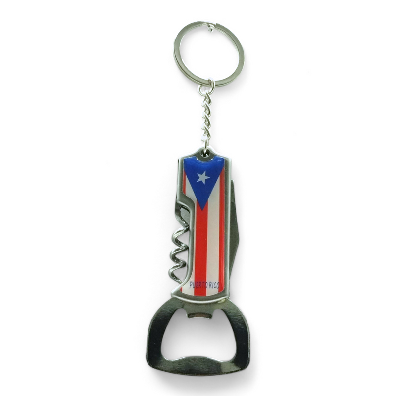 Souvenirs de Puerto Rico - Llaveros de Metal con Abridor de Botellas (Variedad de Estilos)