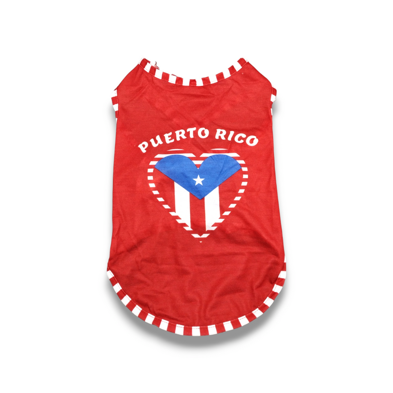 AW Pets - Camisa sin Mangas para Mascotas con Diseño de Puerto Rico