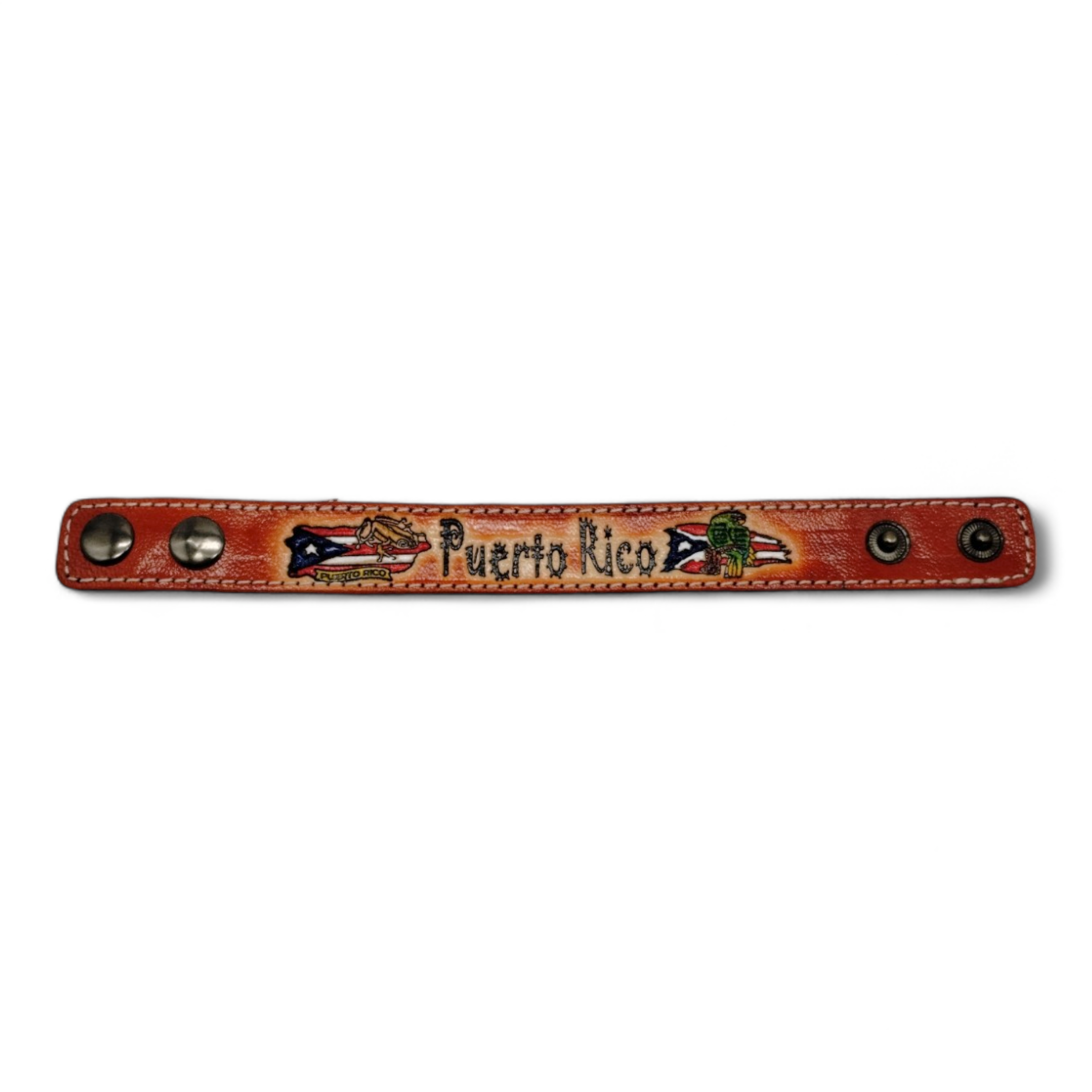 Souvenir de PR - Pulsera de Cuero (Medium)