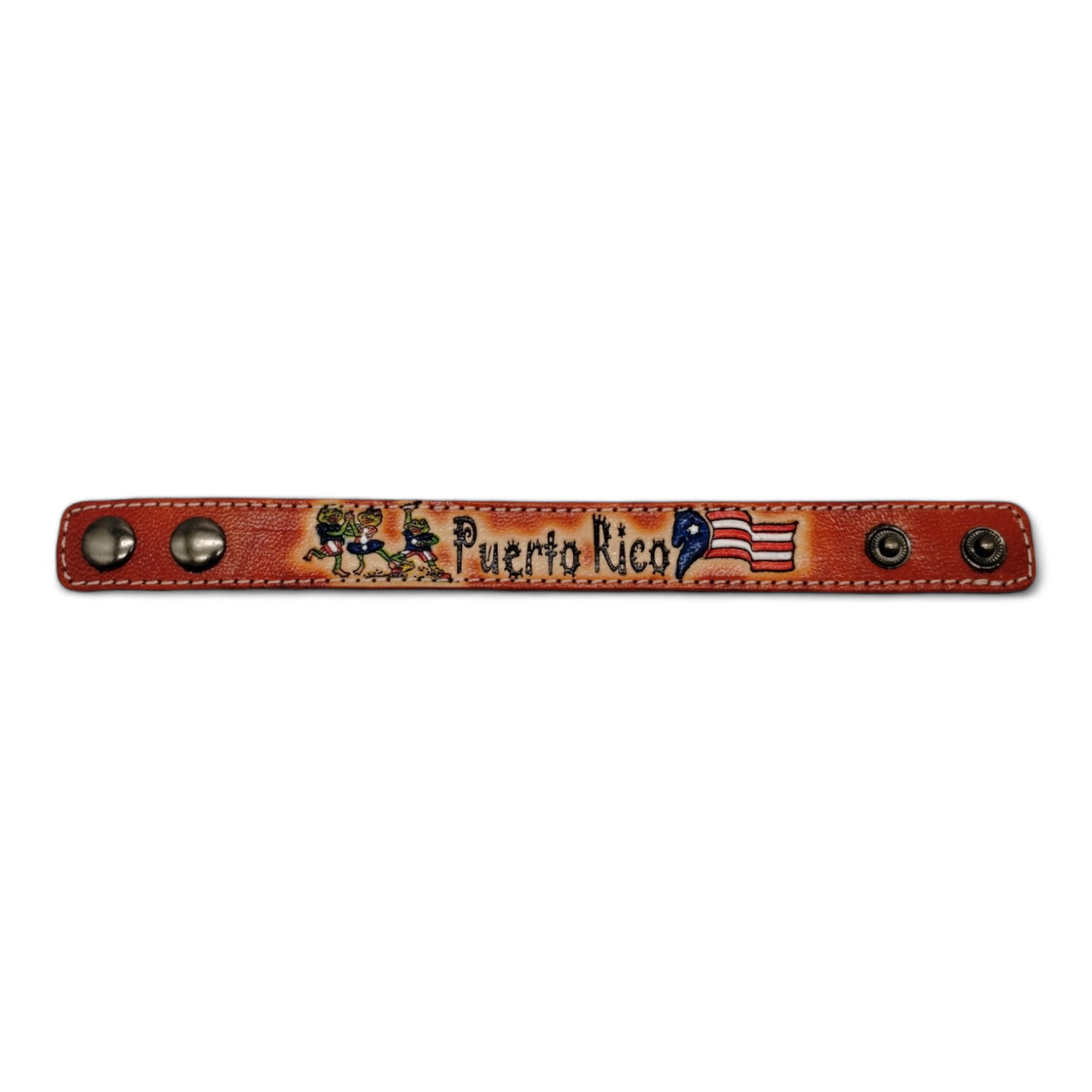 Souvenir de PR - Pulsera de Cuero (Medium)