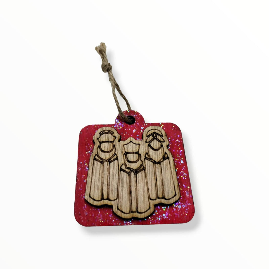 Wood Crafts - Three Wise Men Ornaments (front) approx. 3''