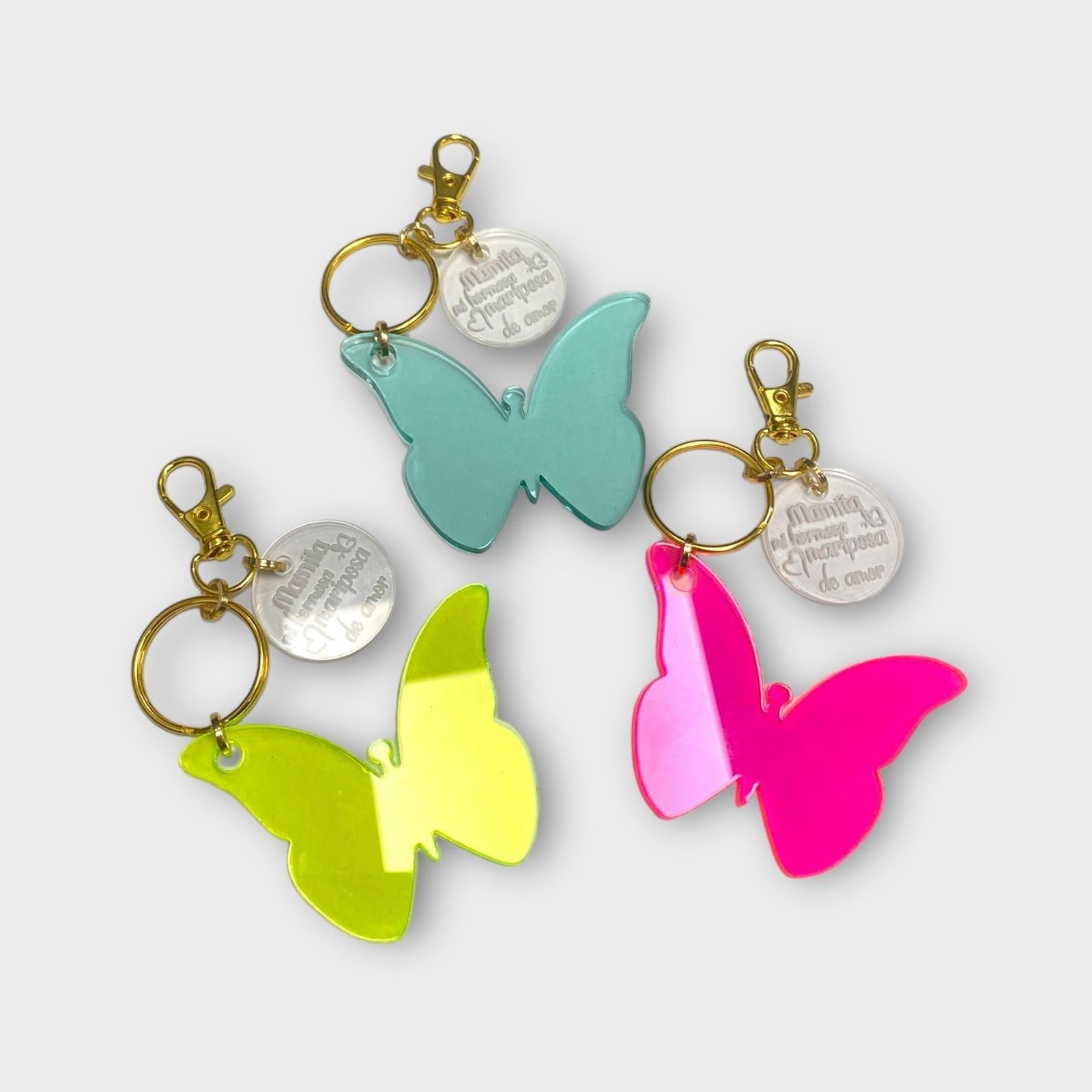 Artesanía de Puerto Rico - Llaveros para las Madres Mariposa y Mensaje *COLOR SURTIDO*