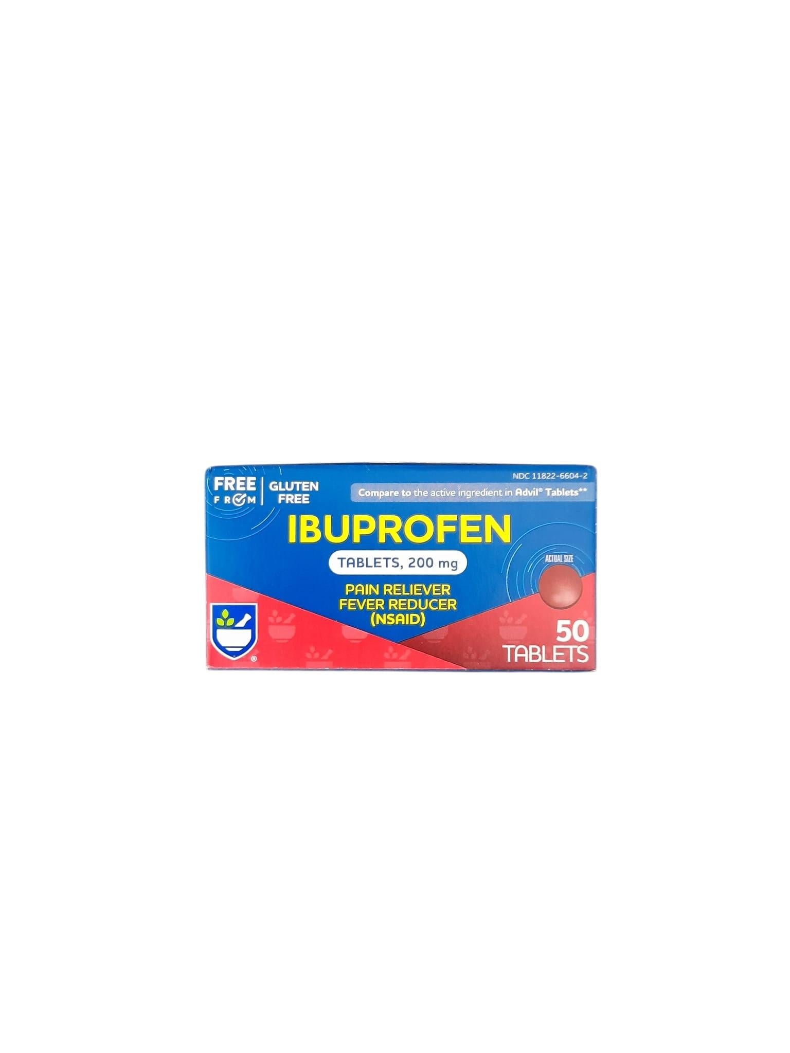 Ibuprofen 50 Tablets - 200mg Pain Reliever, Fever Reducer (NSAID).