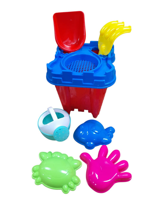 Cubo de Playa - Set con Palas, Moldes y Regadera.