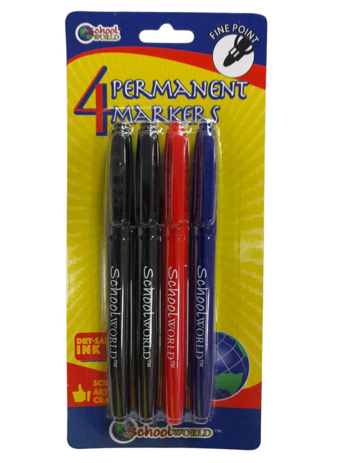 Set de 4 Marcadores Permanentes Fine Point