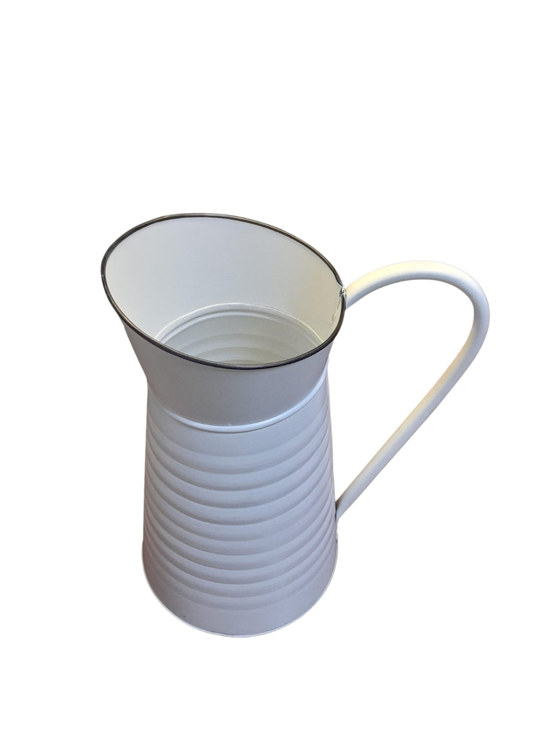 Florero de Aluminio Blanco - Estilo Jarra