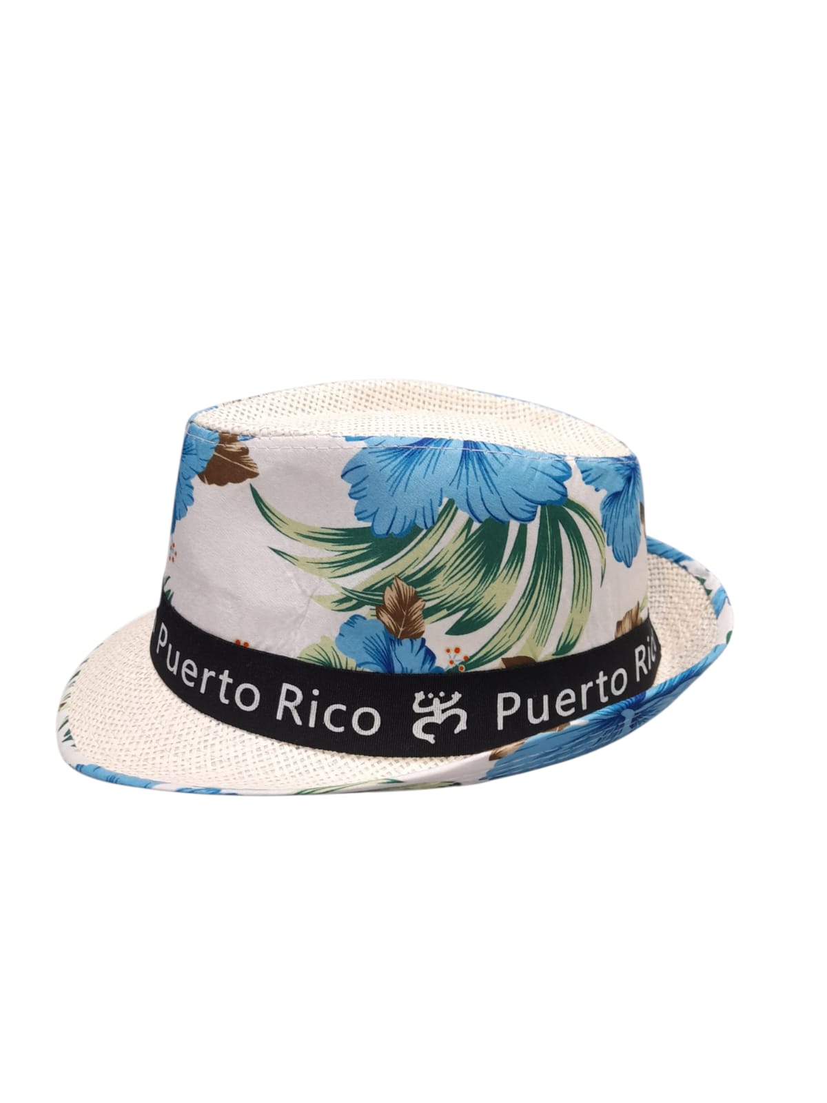 Souvenir - Fedora Puertorriqueña con Estampado de Amapolas