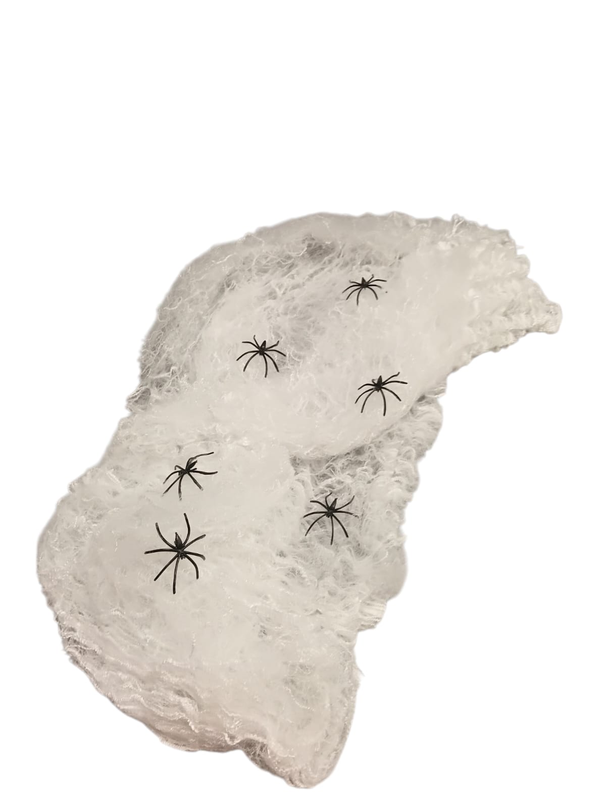 Halloween - 50g de Telaraña con 6 Arañas de Plástico