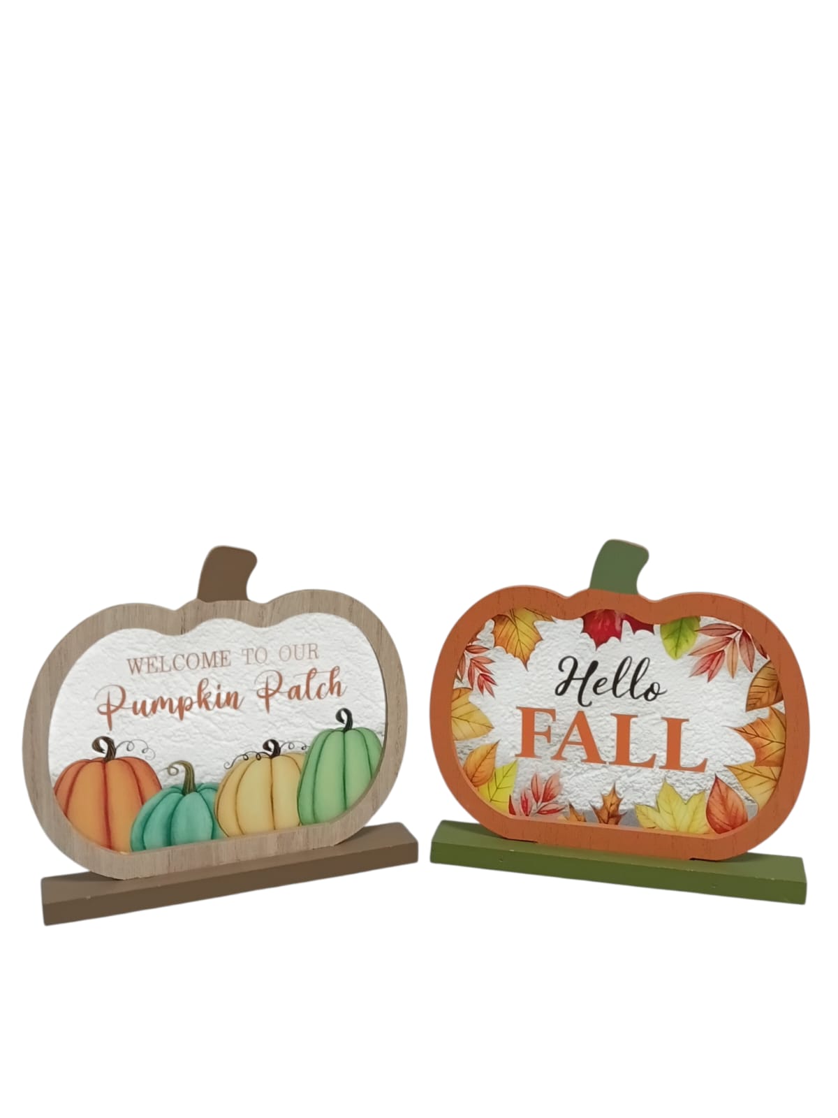 Otoño - Harvest Pumpkin Stand-Up Decor 7.8" x 7.2" (Transparent)