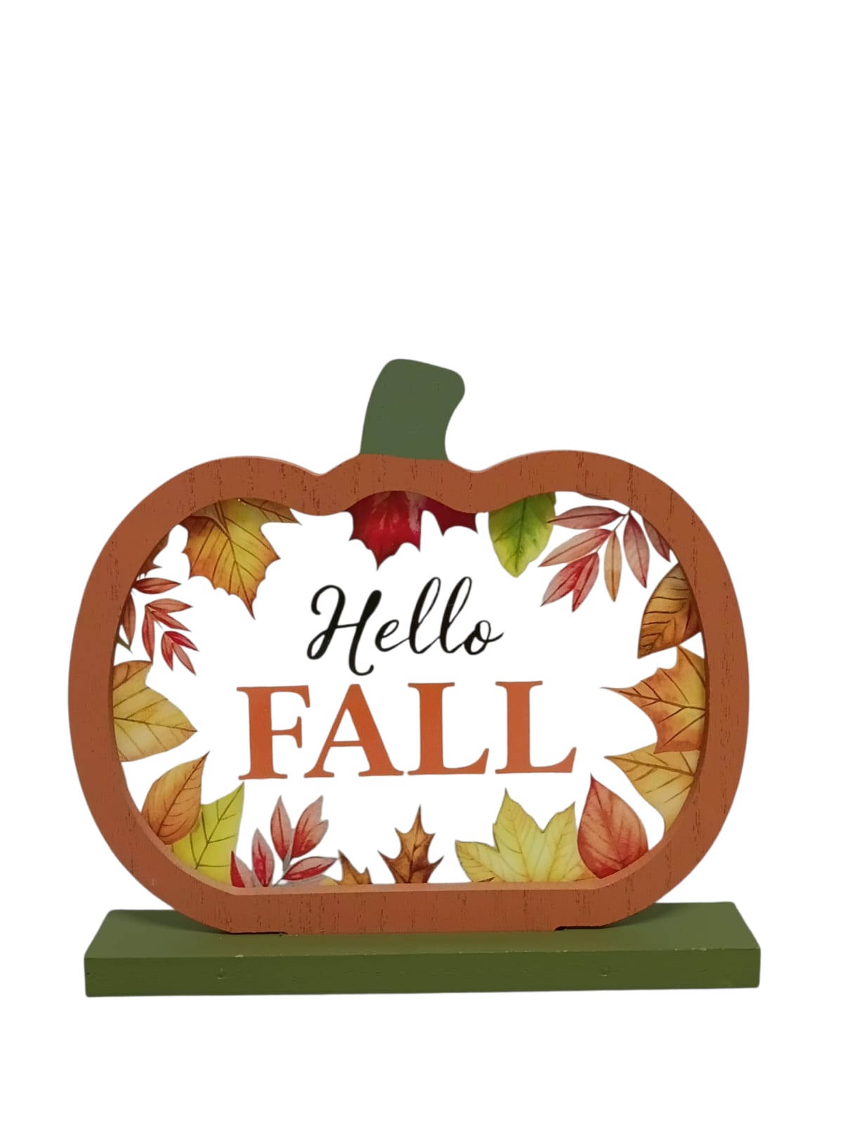 Otoño - Harvest Pumpkin Stand-Up Decor 7.8" x 7.2" (Transparent)