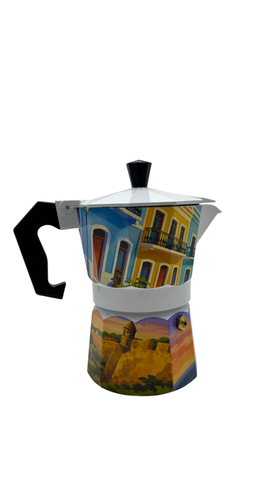 Souvenir - Greca Motivo de Puerto Rico | 3 Tazas, 150 ml (2 Estilos)